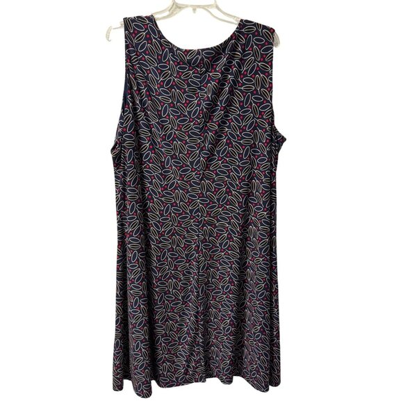 Anne Klein Sleeveless Dress With Geometric Pattern blue multi sz 2X??? dress - Picture 8 of 12